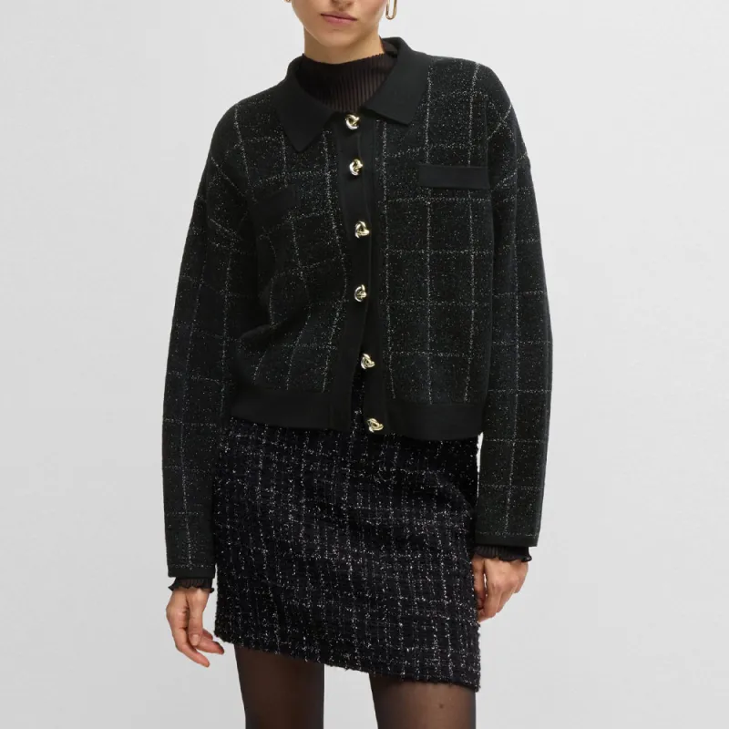 HUGO BOSS Tweed Cropped Jacket-1