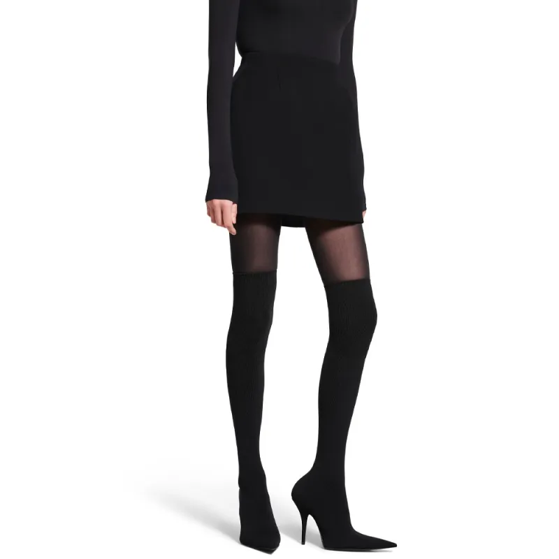 Balenciaga Hourglass Detail Mini Skirt-5