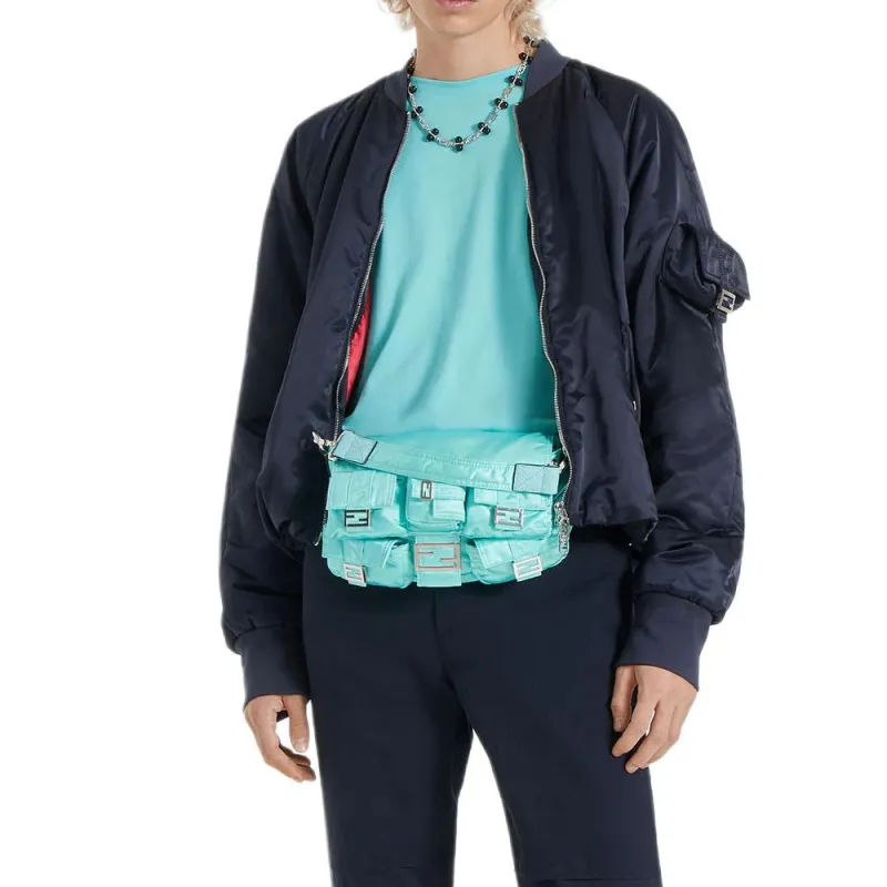 FENDI FW22 Jackets Coats Men's Blue-3