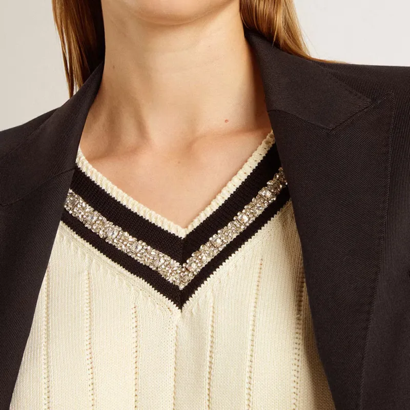 Golden Goose V Neck Embellished Jumper-5