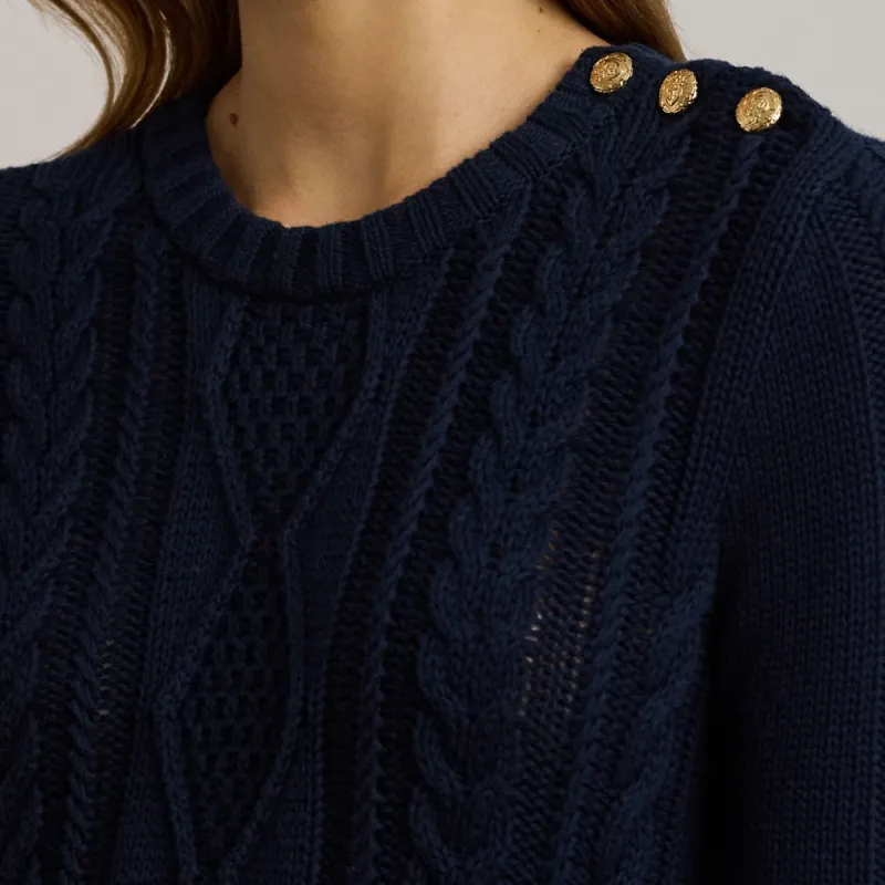 LAUREN RALPH LAUREN Long Sleeved Dress Women's Dark Blue-4