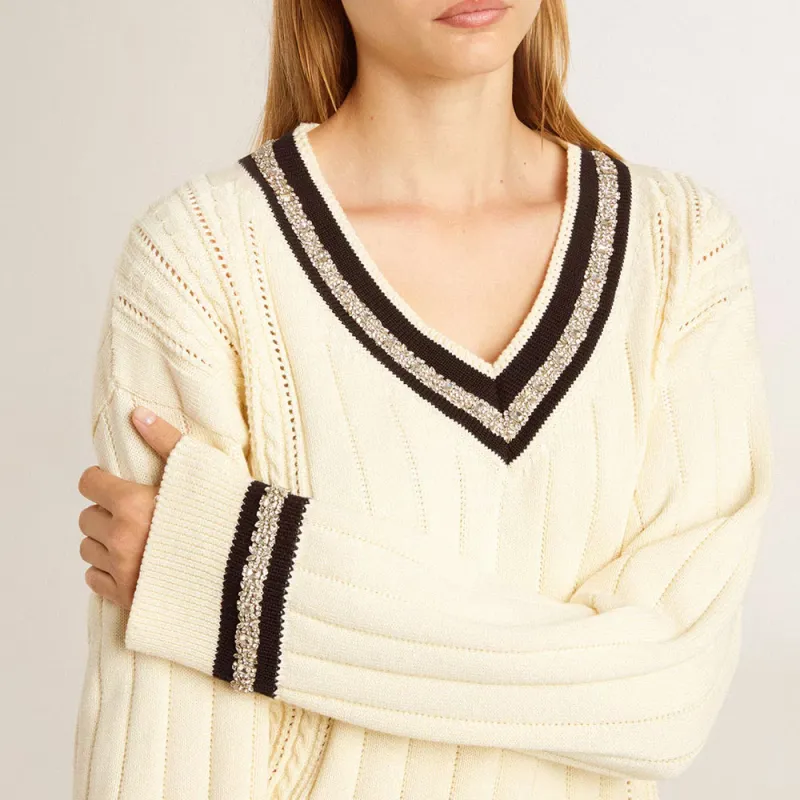 Golden Goose V Neck Embellished Jumper-6