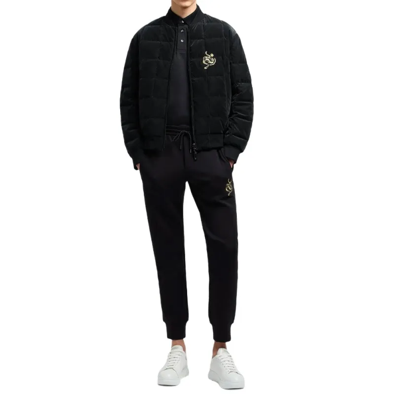 EMPORIO ARMANI Reversible Blouson In Shiny Quilted Nylon With Embroidery-2