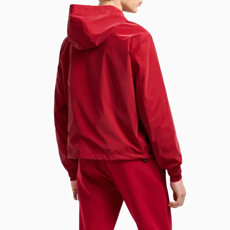 EMPORIO ARMANI Reversible Hooded Blouson In Shiny Nylon With Embroidery-4