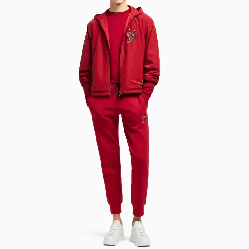 EMPORIO ARMANI Reversible Hooded Blouson In Shiny Nylon With Embroidery-1