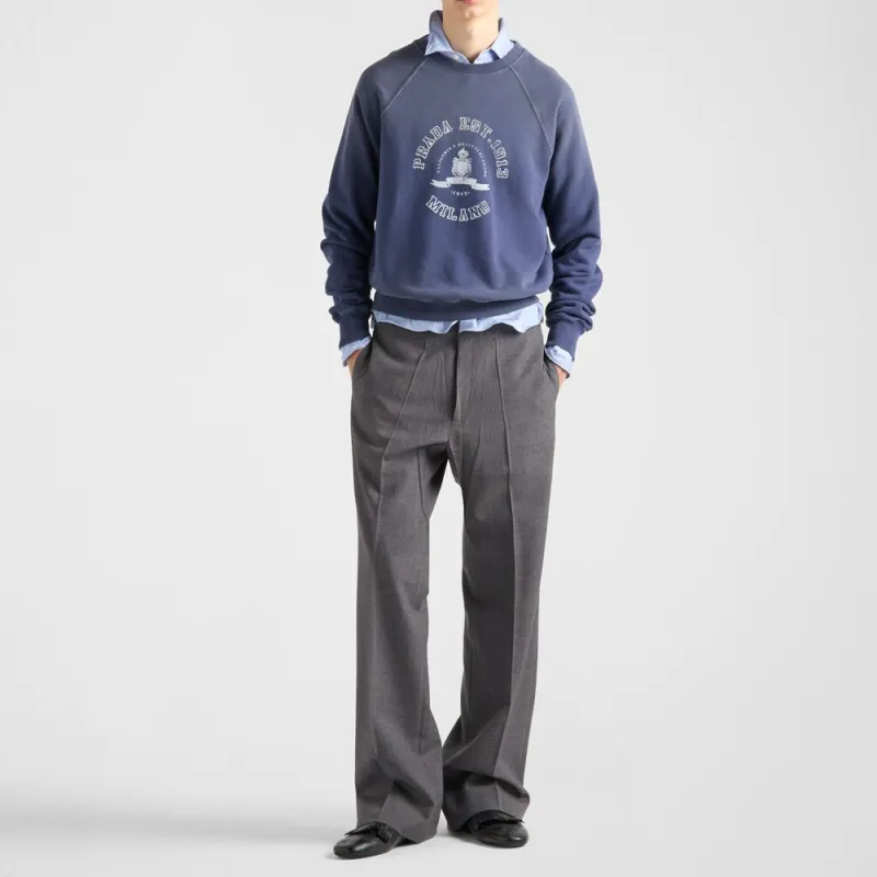 PRADA Cotton Fleece Sweatshirt-1