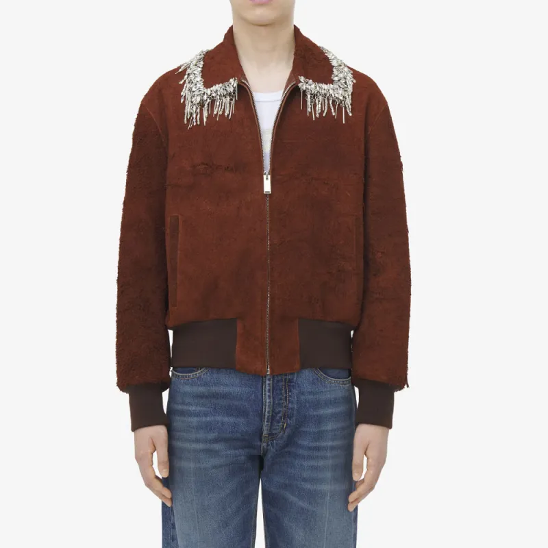 Alexander McQueen Leather Jacket Men's Brown-2