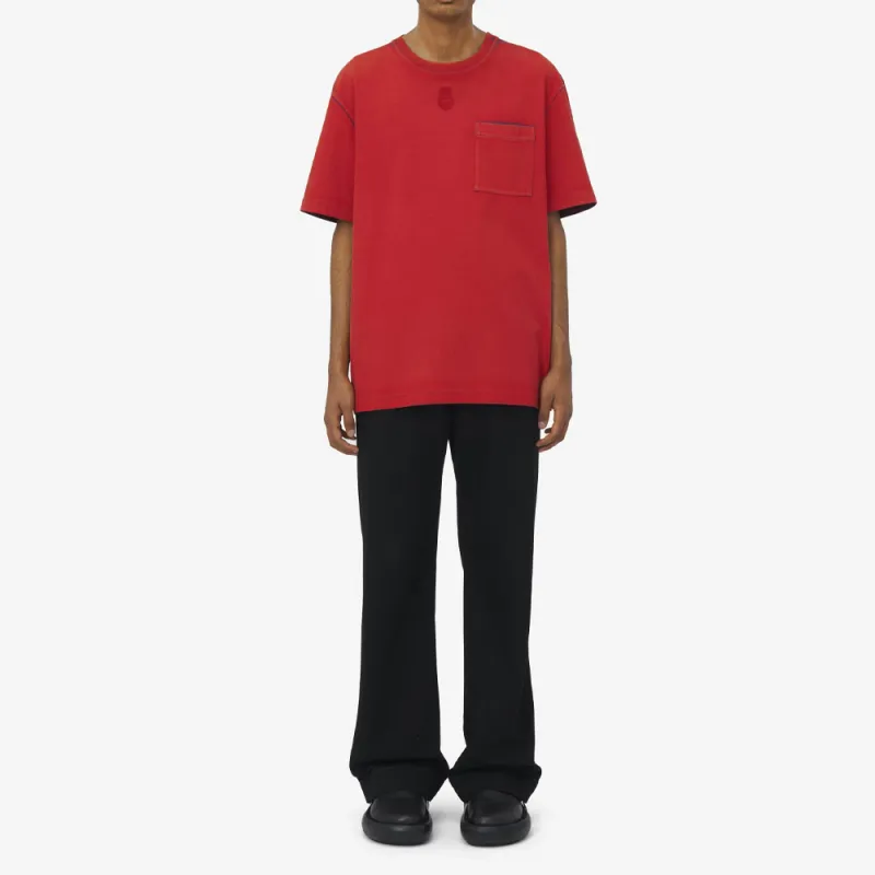 Alexander McQueen Skull Embroidered Two Toned T Shirt-1