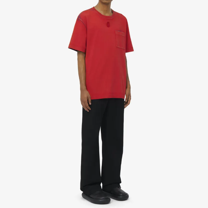 Alexander McQueen Skull Embroidered Two Toned T Shirt-3