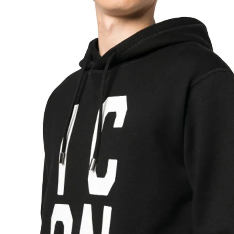 DSQUARED 2 Icon-Printed Drawstring Hoodie-3