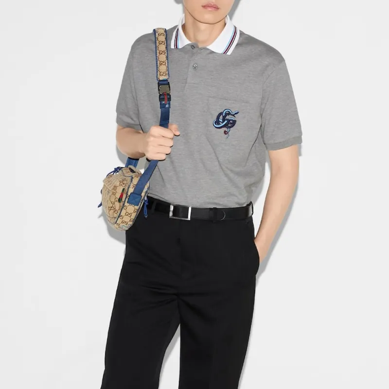 GUCCI SS25 Polo Shirt Men's Gray-2
