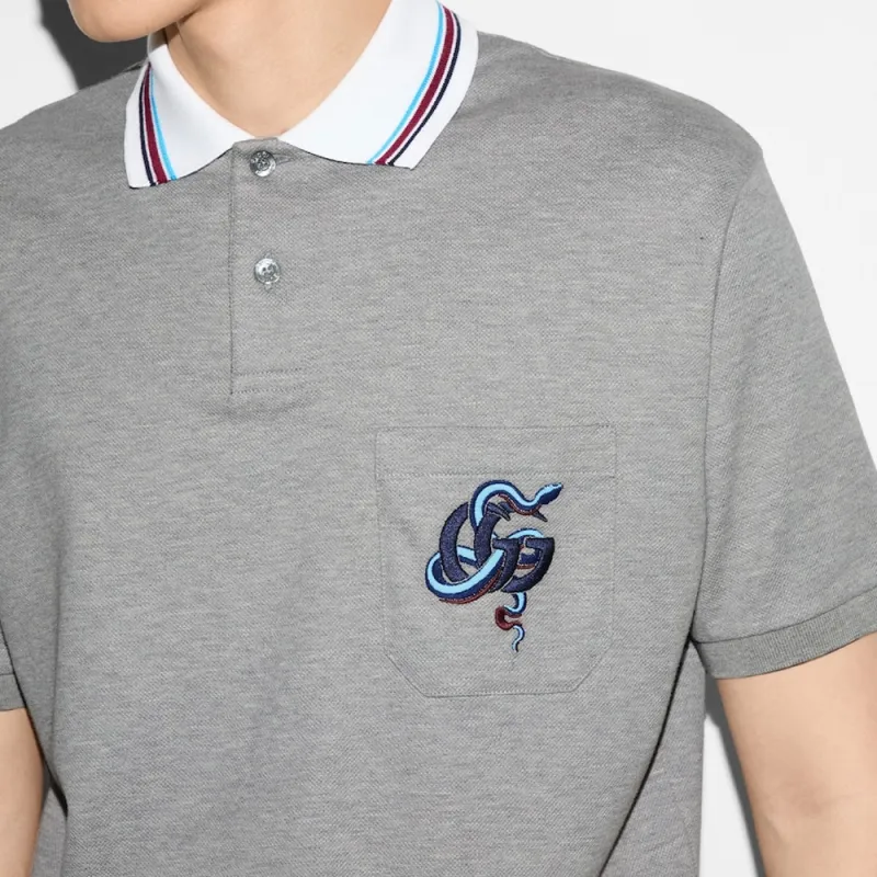 GUCCI SS25 Polo Shirt Men's Gray-5