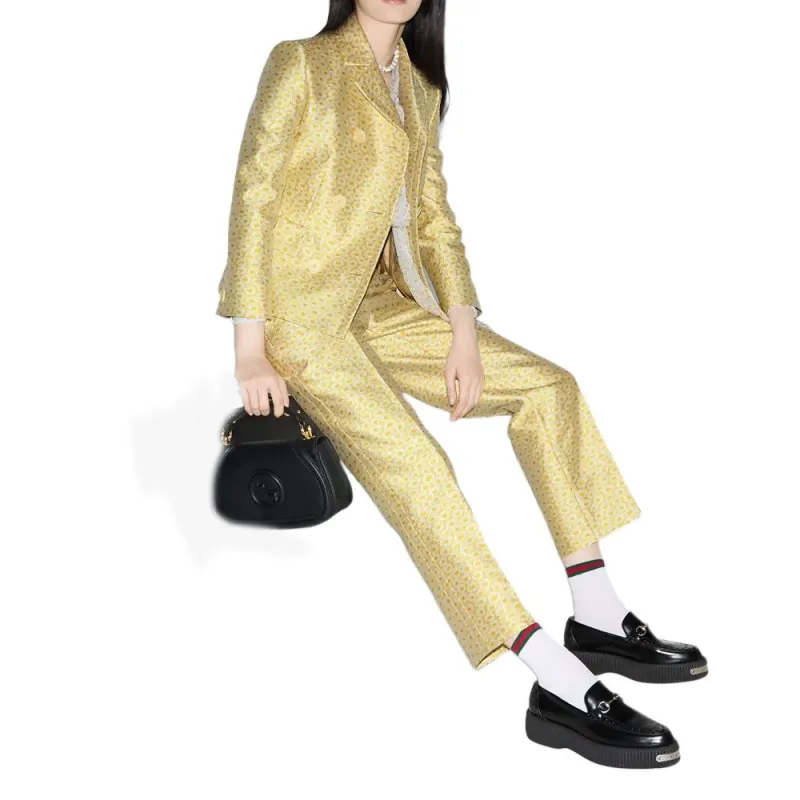 GUCCI SS25 Casual Pants Women's Yellow-4