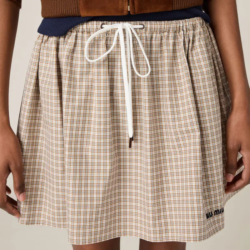 MIU MIU Checked Mini Skirt-2