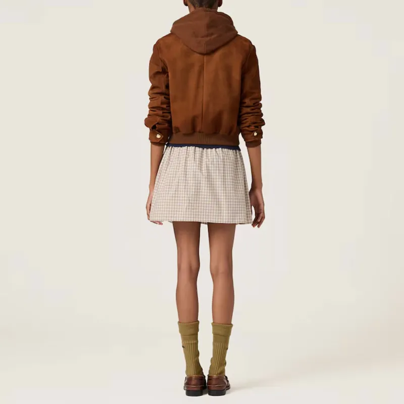 MIU MIU Checked Mini Skirt-3
