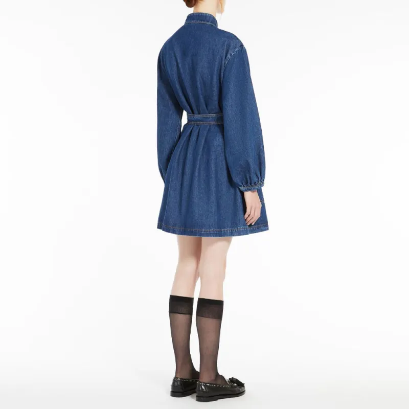 WEEKEND MaxMara Long Sleeved Dress Women's Blue-3