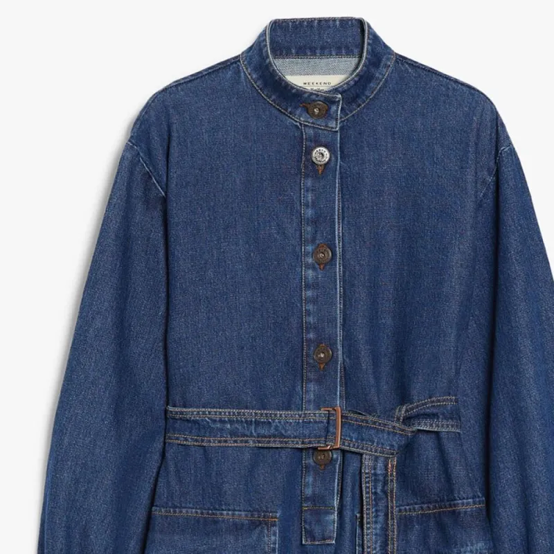 WEEKEND MaxMara Long Sleeved Dress Women's Blue-4