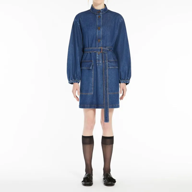 WEEKEND MaxMara Long Sleeved Dress Women's Blue-2