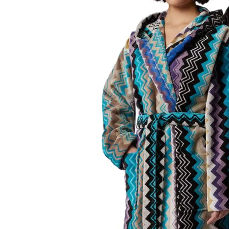 MISSONI Home Giacomo Belted Hooded Bathrobe-2