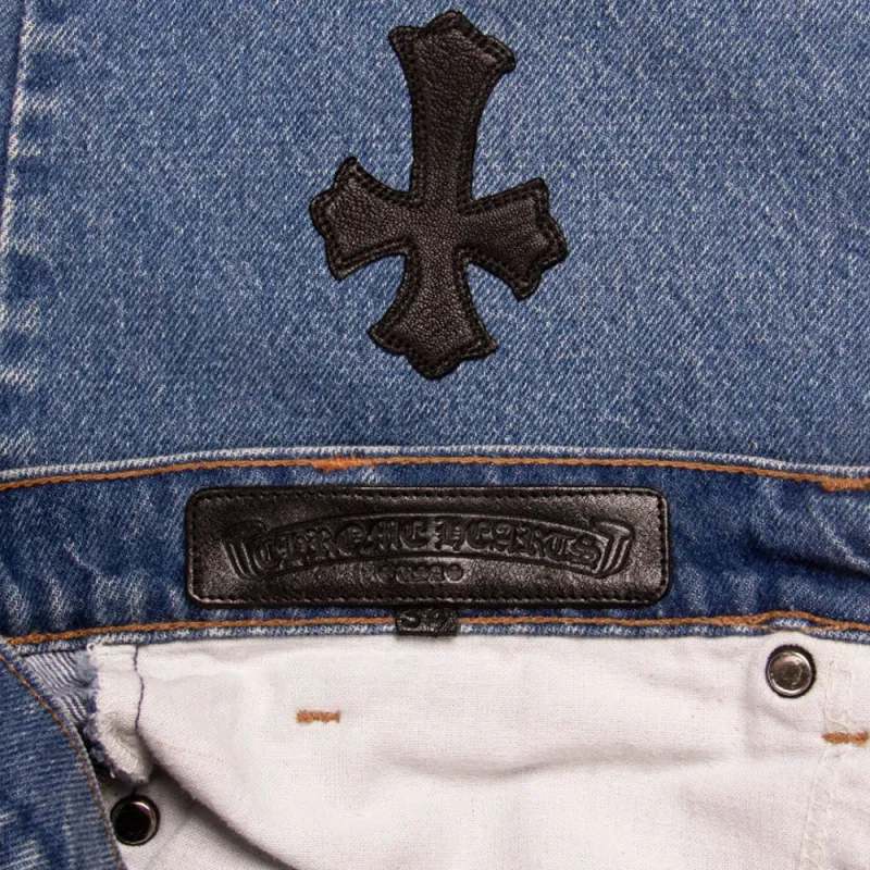 Chrome Hearts Jeans Men Denim Blue-4
