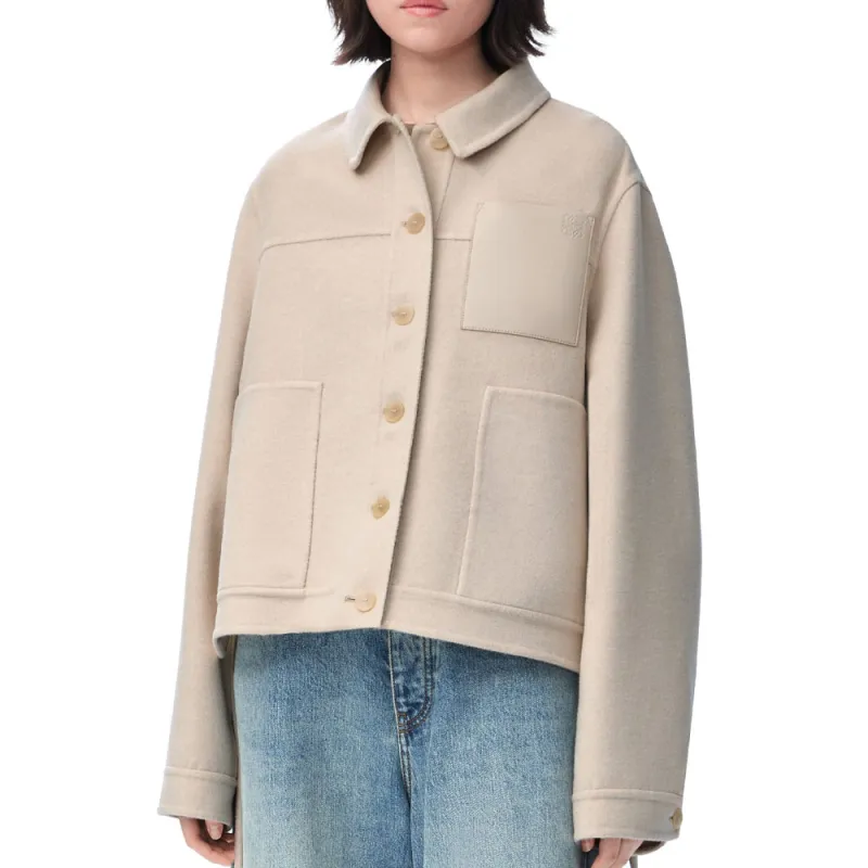LOEWE Workwear Jacket 'Light Beige Melange'-2