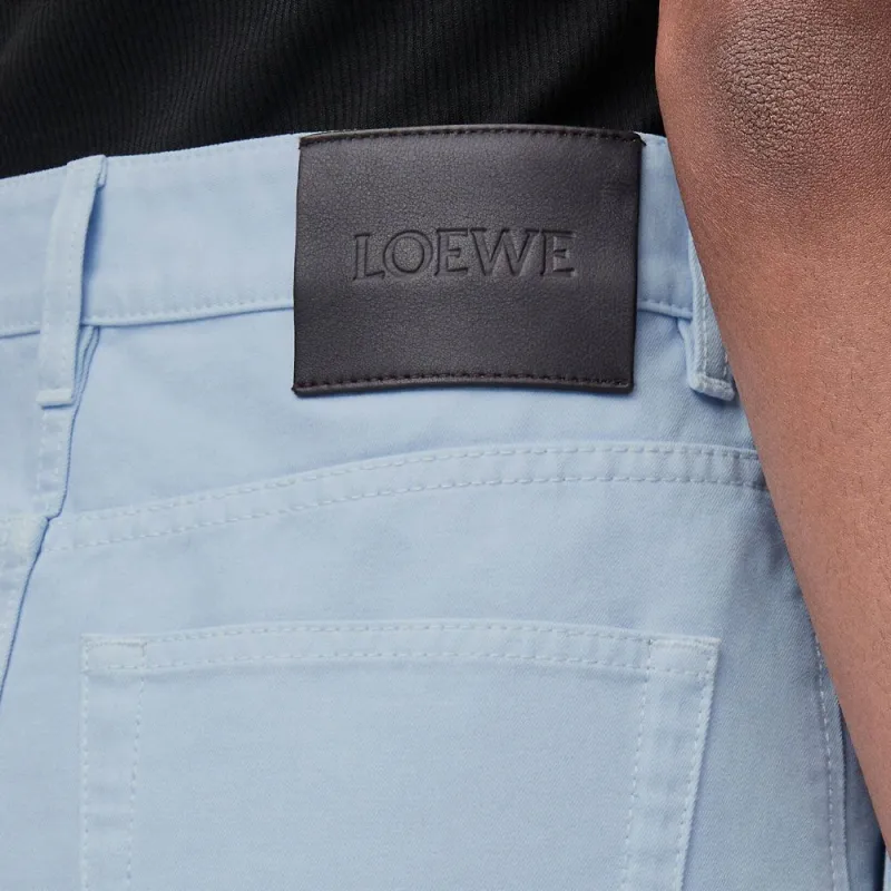 LOEWE Flared Hem Midi Skirt 'Light Blue'-4