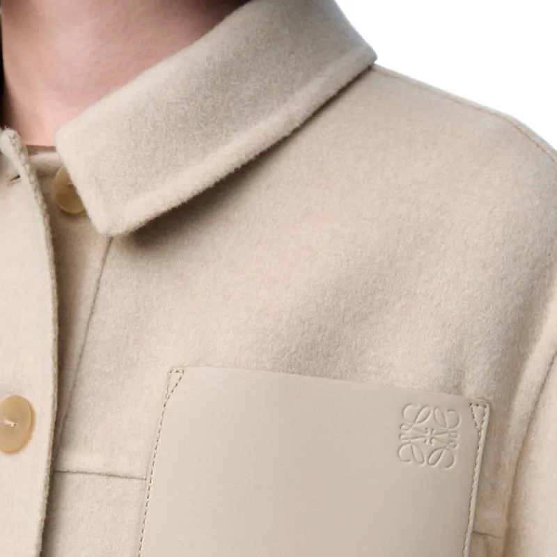 LOEWE Workwear Jacket 'Light Beige Melange'-4