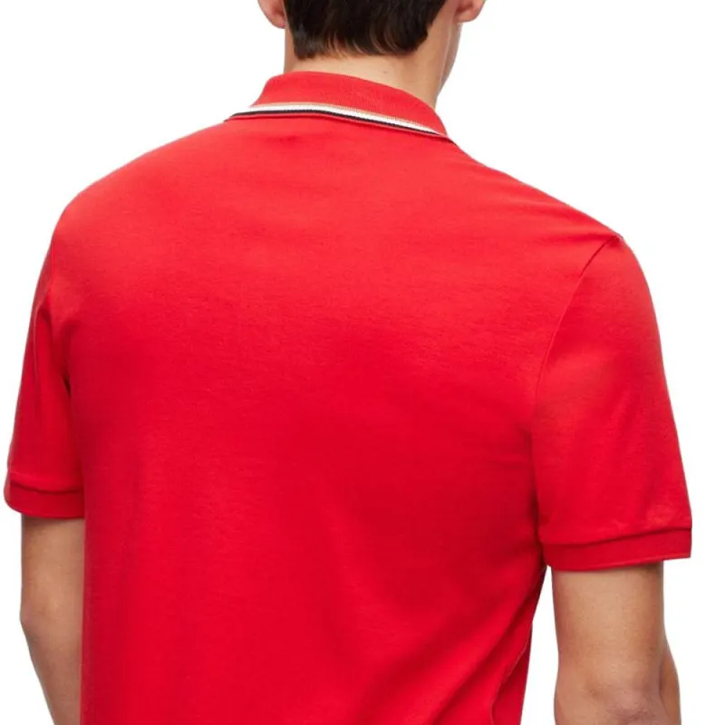HUGO BOSS Polo Shirts Men Red-4