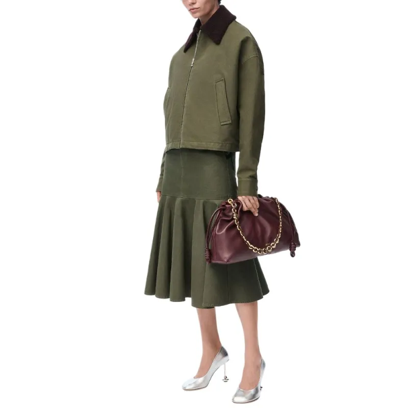 LOEWE Skirt 'Khaki Green'-3