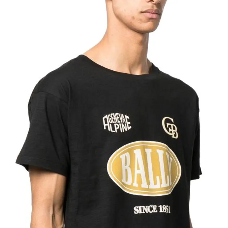 BALLY Logo print Cotton T shirt-4