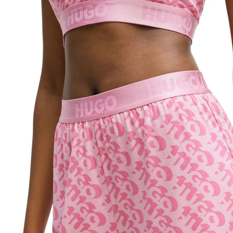 HUGO BOSS Stretch Jersey Pyjama Shorts With Seasonal Prnt Casual Shorts Women's Pink-4