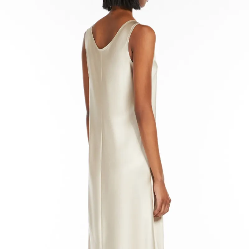 MaxMara Sleeveless Dress Women's Beige-4