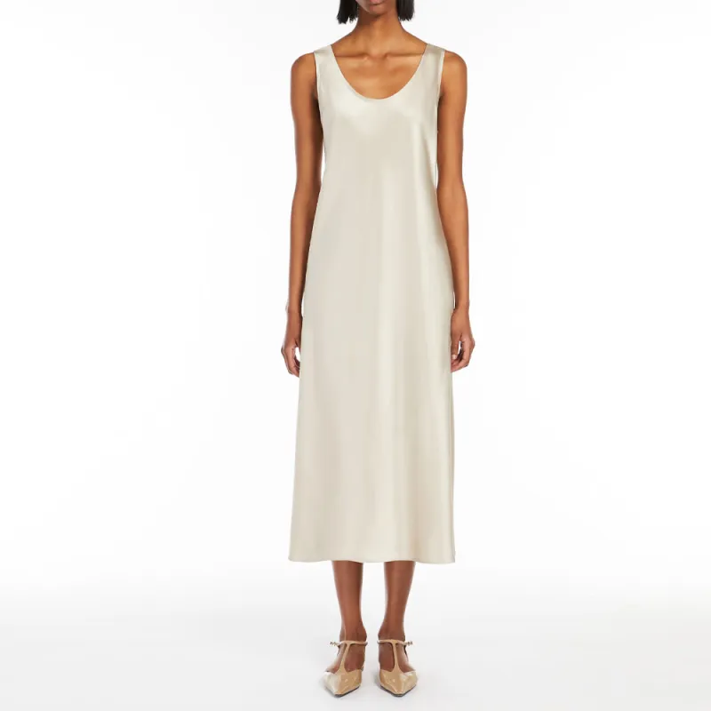 MaxMara Sleeveless Dress Women's Beige-2