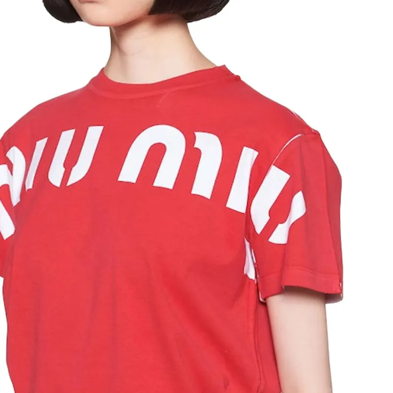 MIU MIU T Shirts Women's Red-3