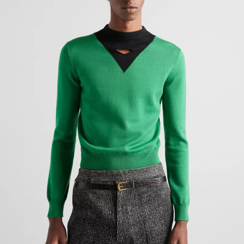 PRADA Sweaters Men Green-2