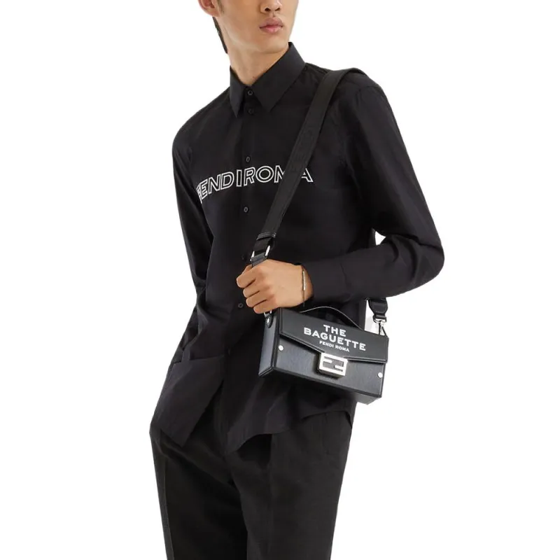 FENDI Shirts Men Black-3