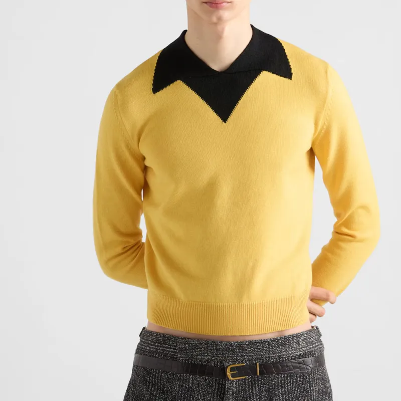 PRADA SS25 Sweater Men's Yellow-2