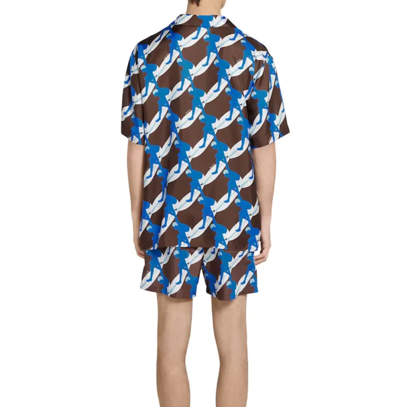 GUCCI Shirts Men Brown-2