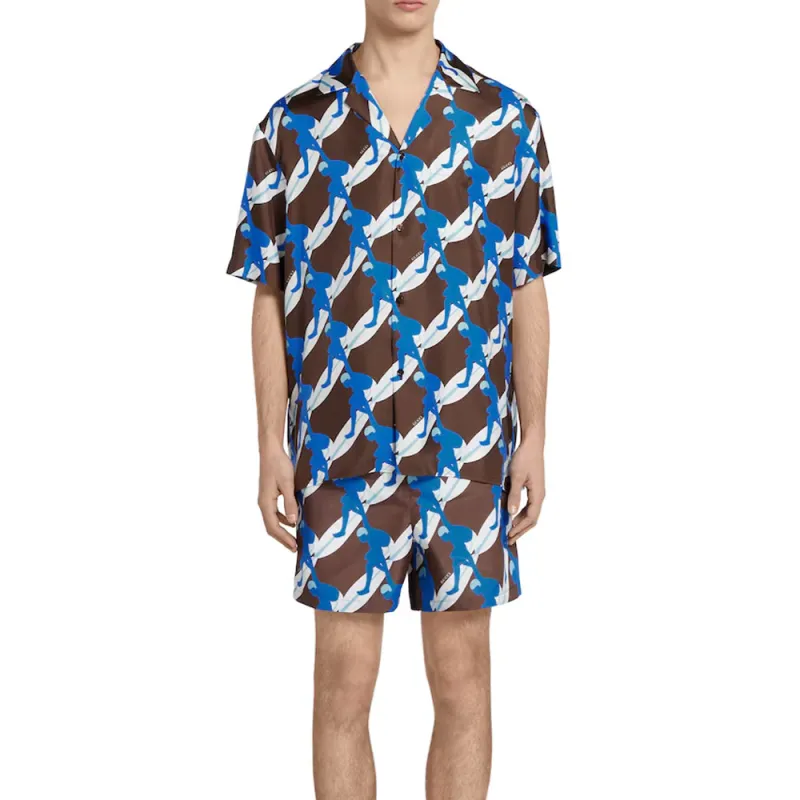 GUCCI Shirts Men Brown-1