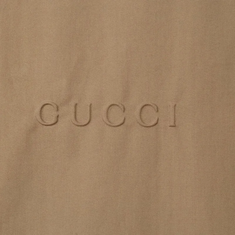GUCCI Logo embossed Cotton Shirt-5