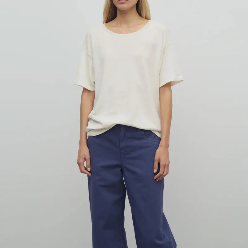 THE ROW Drop Shoulder Sleeve T Shirt Women's White-2