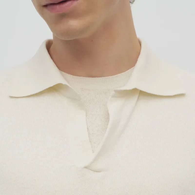 THE ROW Stafford Long Sleeved Polo Shirt-5