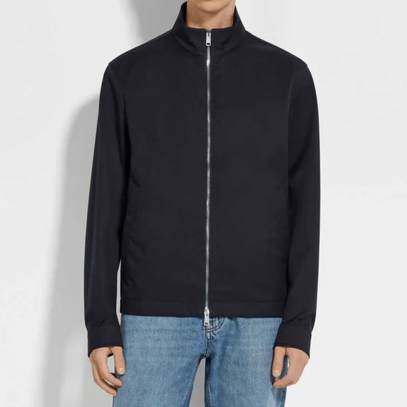 Zegna FW24 Jackets Coats Men's Marine Blue-1