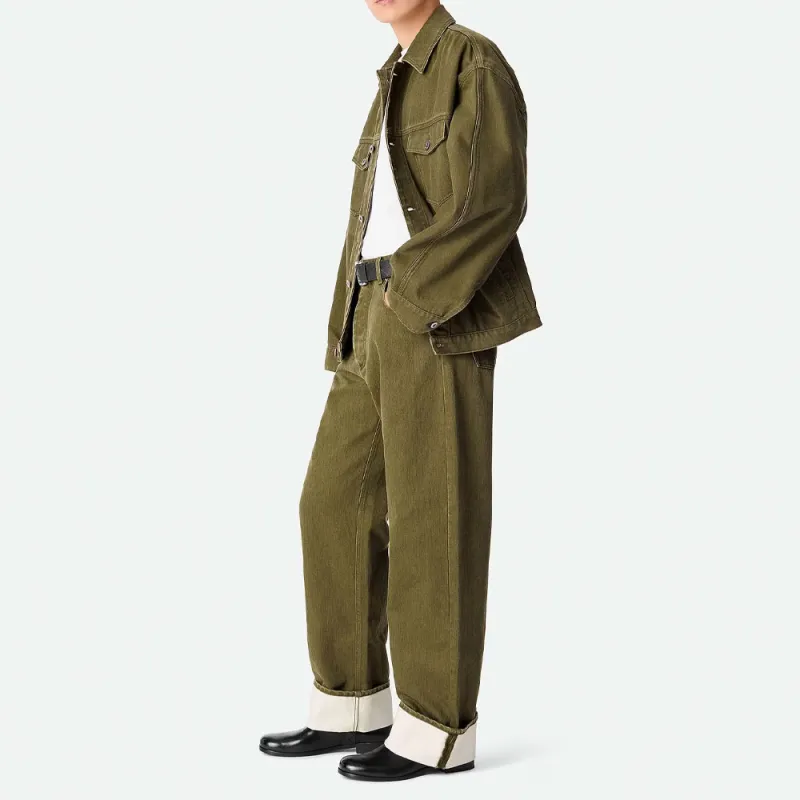 Bottega Veneta Turned Up Hem Wide Leg Jeans-4