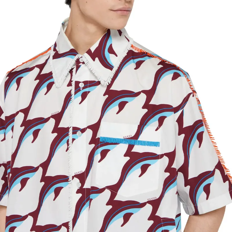GUCCI Shirts Men White-4