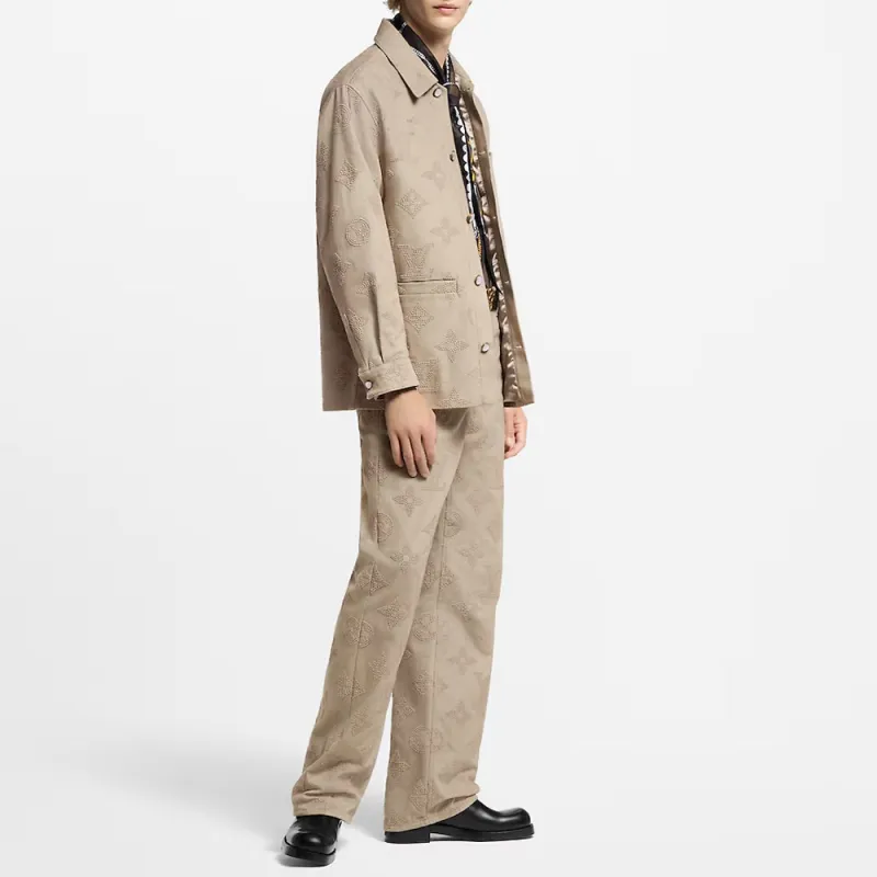 LOUIS VUITTON Monogram Embroidered Chic Overshirt-4