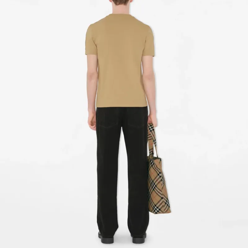 Burberry Checkered trim Cotton T shirt-2