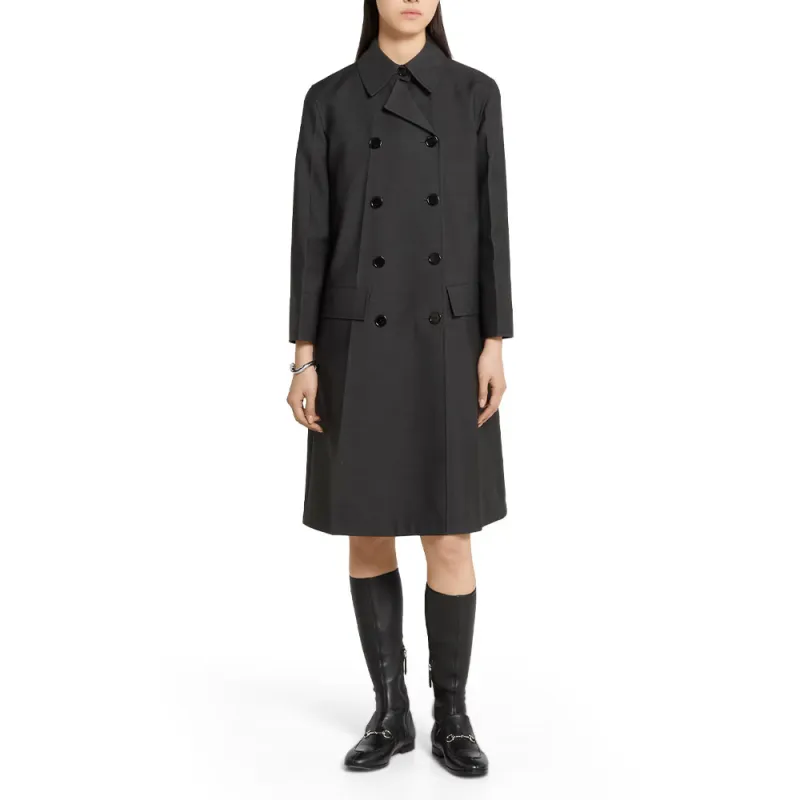GUCCI SS25 Trench Coat Women's Gray-1
