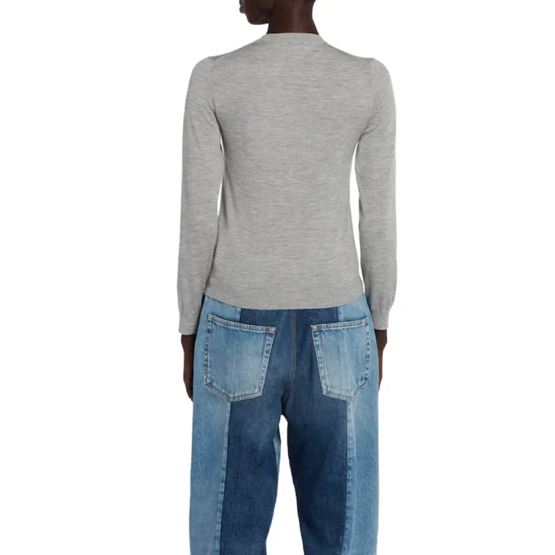 GUCCI SS25 Cashmere Sweater Women's Gray-3