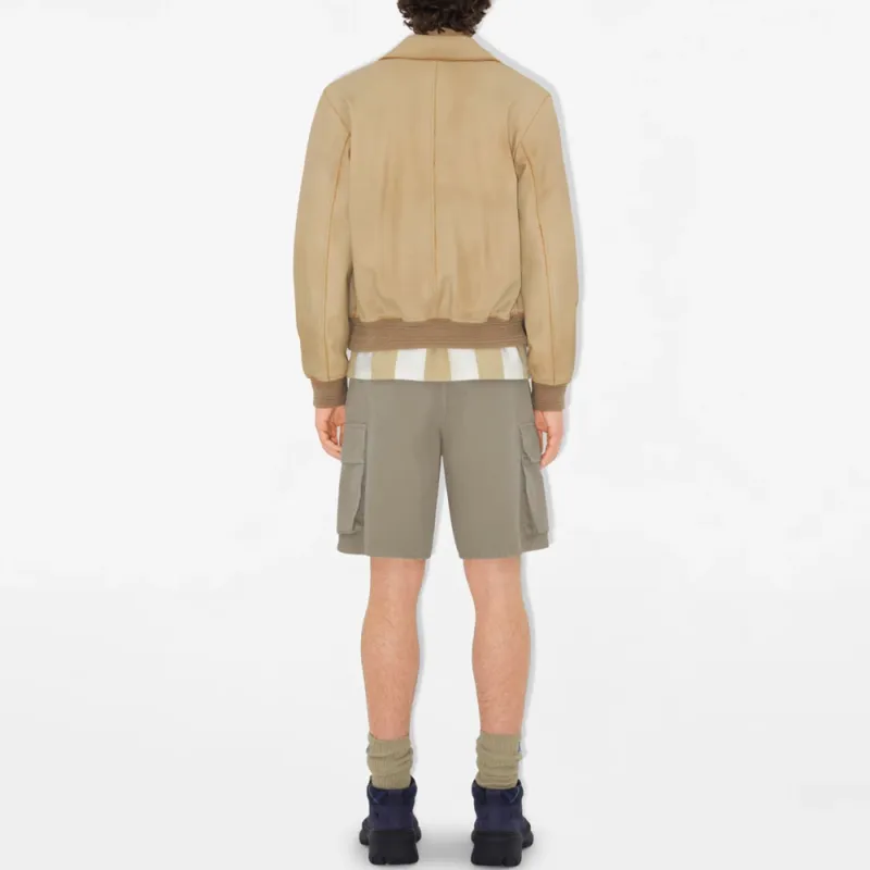 Burberry Casual Shorts Men's Gray Green-2